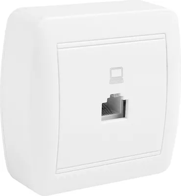 Image de Prise Rj45 Cat 5e Murale Connectivité Réseau Et Téléphonique - Solera
