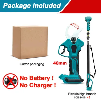 Produktbild von Elektrische Heckenschere - Akkubetriebene Heckenschere - Gartenschere - Astschneider - Klinge aus Kohlenstoffstahl - Bürstenloser Motor