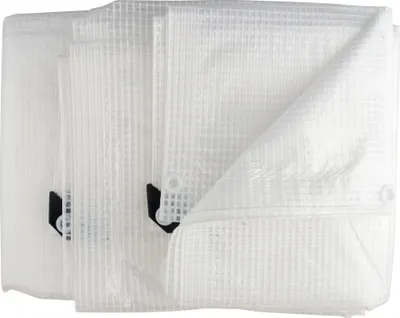 Produktbild von Netzverstärkte Abdeckplane 2 x 3 m, Farbe weiß, 120g/m2, UV-beständig, jede Ecke mit Kunststoffverstärkung