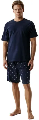 Immagine prodotto di Pigiama da uomo Atlantic, cotone di alta qualità, blu navy, taglia S