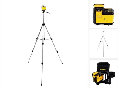 Produktbild von Stanley Cross360 grüner Linienlaser Kreuzlinienlaser STHT-77641-1 mit Stativ 54 cm bis 154 cm