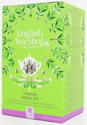 HERBATA ZIELONA Z JAŚMINEM I DZIKIM BZEM BIO (20 x 2 g) 40 g - ENGLISH TEA SHOP ORGANIC