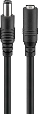Produktbild von Goobay DC-Verlängerungskabel 2,1 mm, Schwarz, zur Stromversorgung