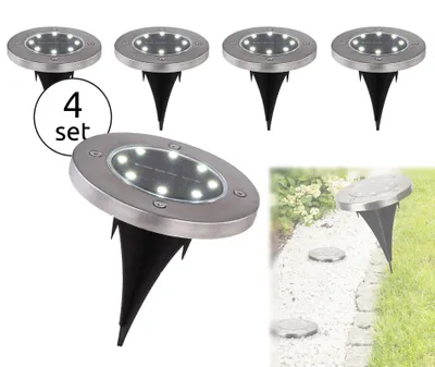 Produktbild von GLOBO 33414-4, Edelstahl, Kunststoff, III, IP44, LED, 0,1 W, 3 V