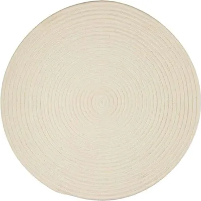 Produktbild von Wendbarer Baumwollteppich, Kordeleffekt, weiß, Ø 70 cm