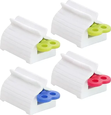 Produktbild von 4 Stück Tubenausdrücker - Rollender Zahnpastaausdrücker - Einfacher Ausdrücker für Handcreme oder Senf -  Tubenquetscher für Alle