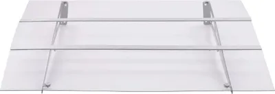 Image de vidaXL Auvent de porte argenté et transparent 150x90 cm PET