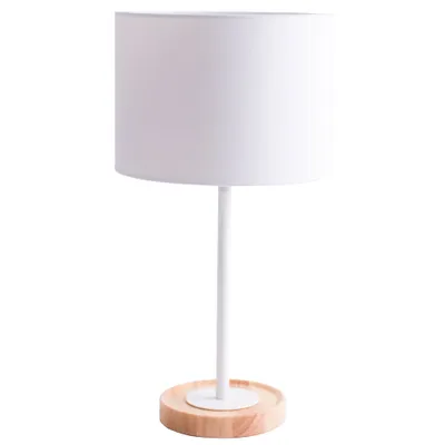 Produktbild von Philips myLiving Limba white Table lamp, Weiß, Holz, Stoff, Metall, Schlafzimmer, Wohnzimmer, Modern, IP20, II