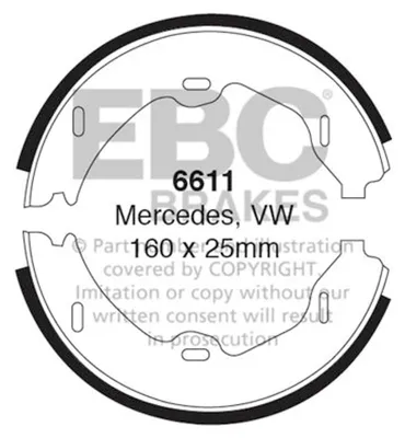 Obrázok produktu pre EBC Sada brzdových čeľustí Zadná Mercedes-Benz