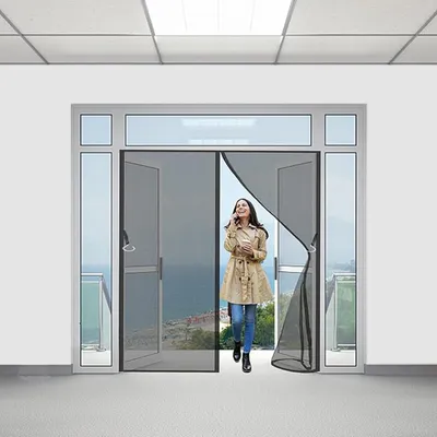 Image de Omgoods - Porte anti-moustiques avec fermeture magnétique, 135 x 180 cm