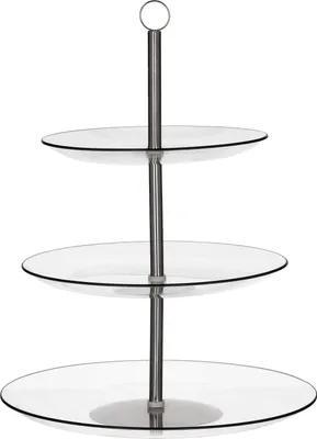 Image de PLATEAU À FRUITS Verre PORTE-TARTE PORTE-TARTE 3 étages