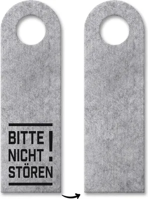 Produktbild von Bitte nicht stören! Türhänger in Grau Bürotüre Zimmertüre Geschäft Privat Büro
