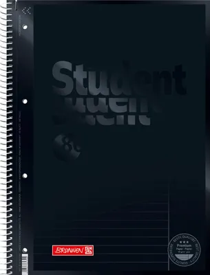 Image de BRUNNEN 1067925190 Collegeblock Student Premium Colour Code A4 liniert, mit Rand, Lin. 25 Deckblatt: onyx