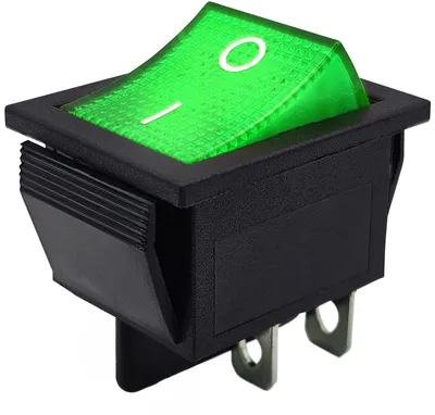 Produktbild von ProRide Wippschalter ON/OFF KCD4-202, 2-polig, 250 V/16 A, Grün