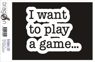 Produktbild von Aufkleber / Autoaufkleber - JDM / Die cut / Auto / OEM - I want to play a game - 210x180mm schwarz - Heckscheibe / Heckscheibenaufkleber