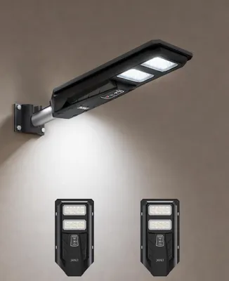 Solar-LED-Straßenleuchte für Außen, 2 Stück