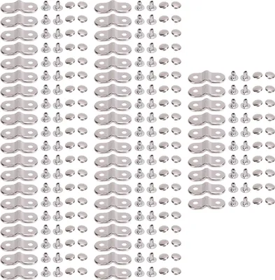 Produktbild von 50 Sets Metallnietfestern 13x30mm Bogenbrückenstücke 8mm Nieten und Kappen für Kleidungsnähte Lederhandwerk