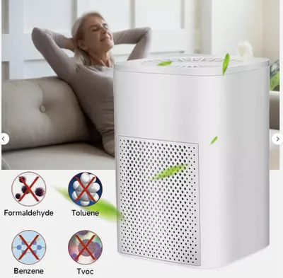 Produktbild von MODFU Luftreiniger, für große Räume und Schlafzimmer bis zu 11–15 m², Schlafmodus und Timer, HEPA Luftreiniger entfernt Staub, Rauch, Tierhaare, Gerüche und Pollen