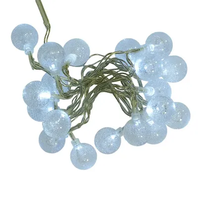 Produktbild von LED Lichterkette Ball 20 flammig batteriebetrieben Tisch-Fensterdekoration : Kaltweiß