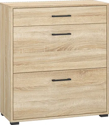 Produktbild von Schuhschrank 80 cm mit 2 Klappen Eiche hell CHEB-131