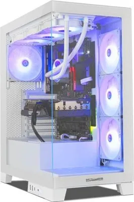 Image de Boîtier ATX semi-tour Nox-Xtreme NXHUMMERGLOCKWH blanc