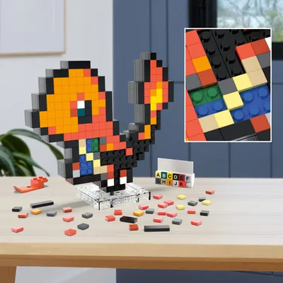 Image de MEGA Pokémon Glumanda Pixel Art