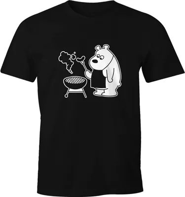 Produktbild von Lustiges Herren T-Shirt Bear Grills Fun-Shirt Moonworks® schwarz XL
