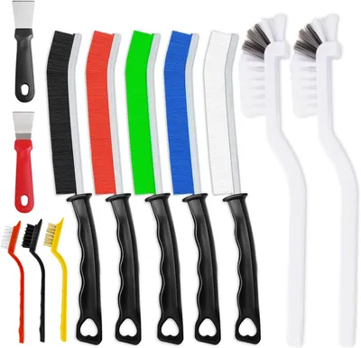Produktbild von Fugenreinigungsbürste mit Harten Borsten, 12PCS Multifunktionale Spaltreinigungsbürste Set, Reinigungsbürste Schmal, Eckenreinigungsbürste für den Hausgebrauch, Küche, Bad, Toilette, Fensterschiene
