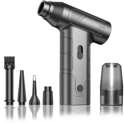 Image de Mini-ventilateur, aspirateur électrique, mini-ventilateur à jet d'air sans fil, ventilateur portable puissant, souffleur d'air sans fil rechargeable de 4000 mAh pour l'extérieur, la voiture et la maison