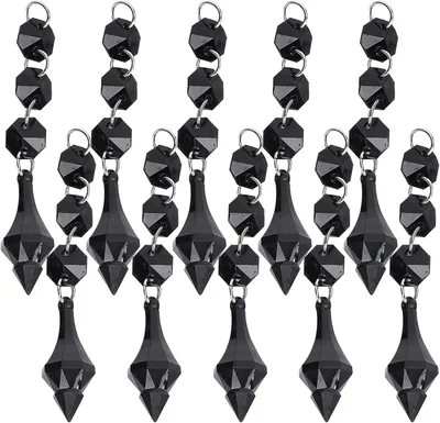 Productafbeelding van Kristallen kroonluchter prisma's helder acryl - Set van 10 - Kristal esdoornblad kroonluchter prismahanger hangende