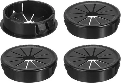 Produktbild von Kabelmanagement-Set in schuim voor 4 kabels, 1,5 Zoll Gänge, schwarz