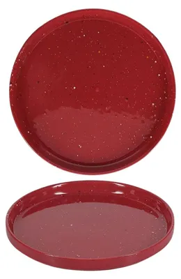 Obrázek produktu pro ONA, talíře na snídani / dezertní talíře, barva: burgundská, průměr: 20,5 cm, sada 4 kusů