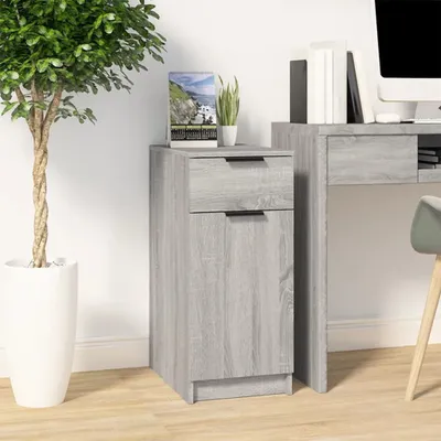 Immagine prodotto di The Living Store Mobile scrivania Grigio Sonoma 33,5x50x75 cm Materiale legno
