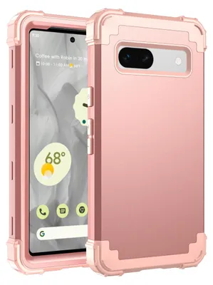 Image de Étui pour Google Pixel 7A Hybrid 3in1 PC et TPU antichoc, étui durable Rose gold