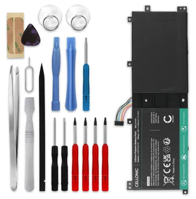 Produktbild von CELLONIC 1x Akku für Notebook Kompatibel mit Lenovo Miix 510-12IKB, Miix 510-12ISK, Miix 520-12IKB, 5B10L68713 - (4850mAh, 7.68V) + Werkzeug-Set