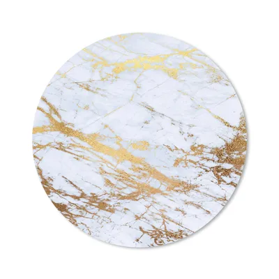 Produktbild von MuchoWow® Mauspad Mousepad Marmor - Gold - Weiß - Luxe - Marmoroptik - Glitzer 50x50 cm - Mousepads - Maus Mat - Pad - Mausunterlage - Vinyl