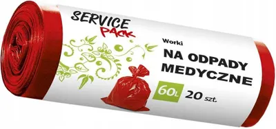 Zdjęcie produktu dla SP MEDICAL Worki na odpady LDPE 60 l, 20 sztuk