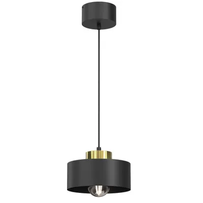 Immagine prodotto di Marti 1xE27 15W Luminex lampada a sospensione nera opaca con elemento lucido dorato