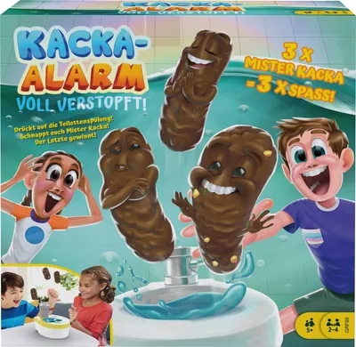Obrázok produktu pre Mattel Games Poop Alert! Voll Verstopft, detská hra, akčná hra