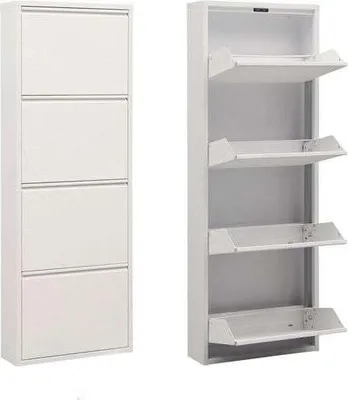 Obrázok produktu pre Skye Decor, Marino 4 - White, skriňa na topánky, biela, 100 % KOV, 50 x 15 x 137 cm
