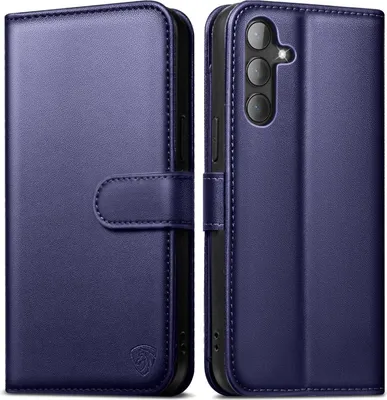 Zdjęcie produktu dla Etui Samsung Galaxy S24 Wallet Premium Leather Blue 5G Flip Case