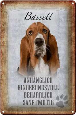 Produktbild von Blechschild Spruch 20x30cm Bassett Hund Schild