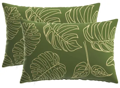Obrázok produktu pre vidaXL Vankúšový poťah, 2 ks, vzor listov, 40 x 60 cm, polyester