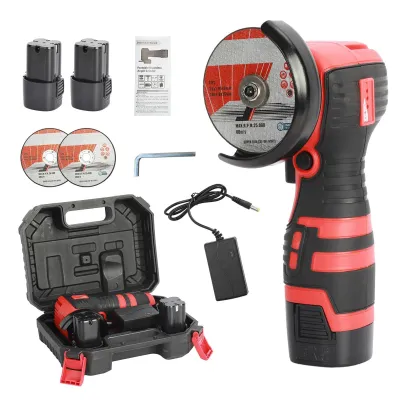 Produktbild von Akku-Winkelschleifer, 18 V 550 W bürstenloser Schneidemaschine Schleifmaschine, 2 × 1,5 Ah Akkus, 2 Schleifscheiben, zum Trennen Schleifen Polieren