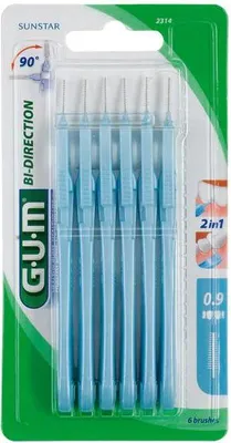 Image de Brosse à dents interdentaire bidirectionnelle 0,9 mm 6 pcs