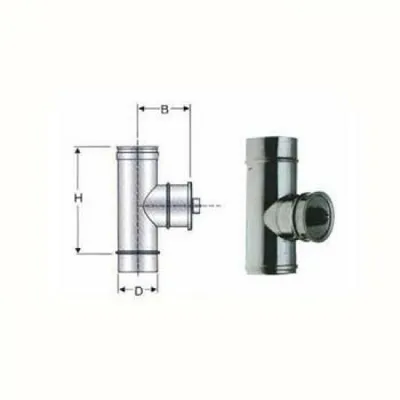 Produktbild von Edelstahl-Monowand aus AISI 316, Inspektionsöffnung, Durchmesser 130 mm