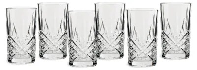Longdrinkgläser Set 6-tlg., 350 ml, Kristallglas, spülmaschinenfest, 13,8 cm