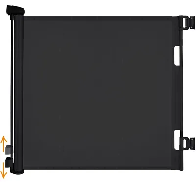 Imagen del producto de Elzusha - Barrera de seguridad para puertas y escaleras, extensible de 0 a 140 cm