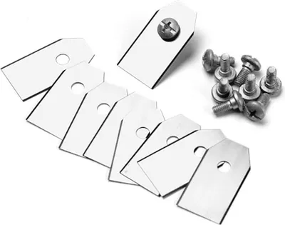 Produktbild von 45 Stück Titan-Klingenmesser, Ultrascharfe Rasenmäher Klingen, Roboter-Rasenmähermesser für Automower Roboter, Rasenmähermesser mit Titan-Carbit-Legierung, Rasenmähermesser mit 45 Schrauben