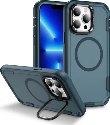 Obrázek produktu pro Ochranné pouzdro pro iPhone 13 Pro, kompatibilní s MagSafe, magnetické pouzdro s držákem na fotoaparát Tyrkysová